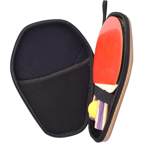 Portable Table Tennis Racket Bag Hexagonal Design Zipper Handbag for 2 Rackets Lightweight Durable Storage Solution 2