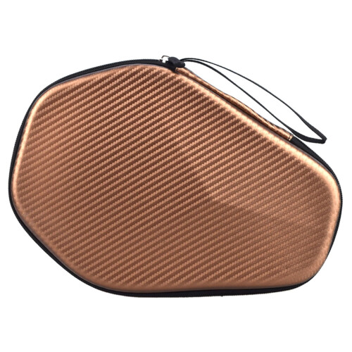 Portable Table Tennis Racket Bag Hexagonal Design Zipper Handbag for 2 Rackets Lightweight Durable Storage Solution