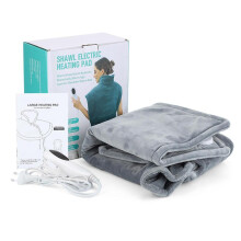 Heated Blanket Shawl Neck Heating Pad - 10-speed Temperature Adjustment Pain Relief, 3 Timer Modes, Detachable for Easy Cleaning (eu/us/uk Plug)