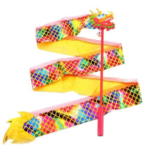 Dance Ribbon Luminous 2M Rhythmic Gymnastics Ballet Dance Ribbon with Twirling Stick and Flashing Light Dragon Lantern