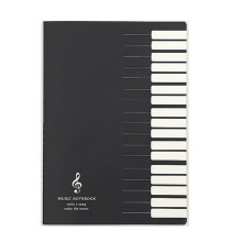 Vijf regels muzieknoten notitieboek Muziektabblad Notenbalk notitieboek