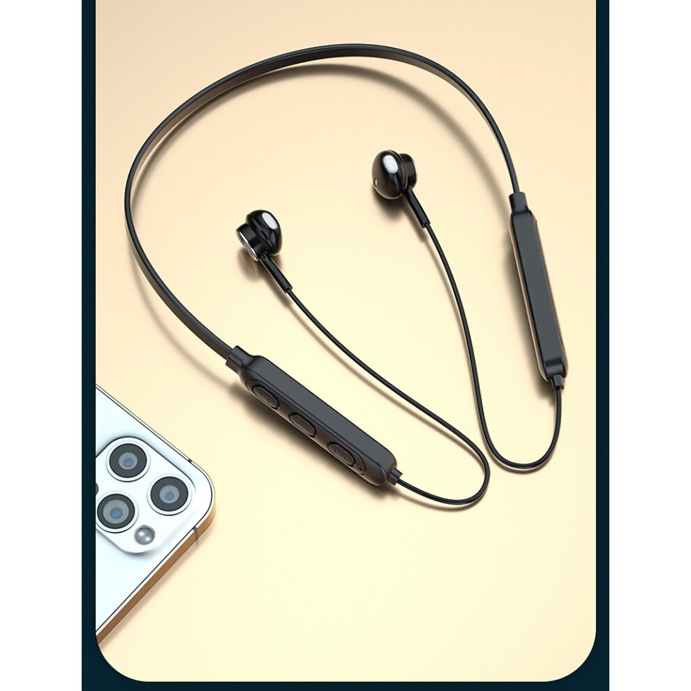 (Black) G05 Neckband Sports Bluetooth 5.0 Semi-In-Ear Headset Bluetooth Headphones Black 6932385189954