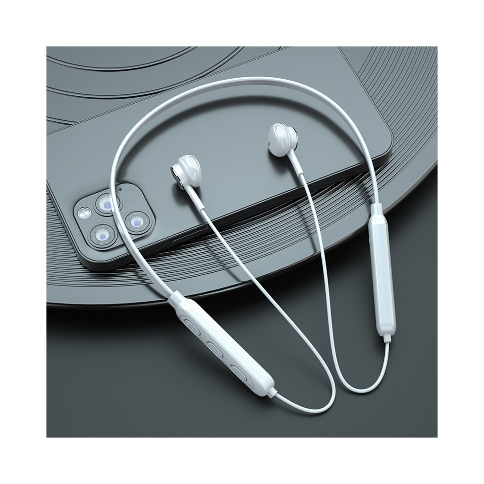 (White) G05 Neckband Sports Bluetooth 5.0 Semi-In-Ear Headset Bluetooth Headphones White 6932385189930