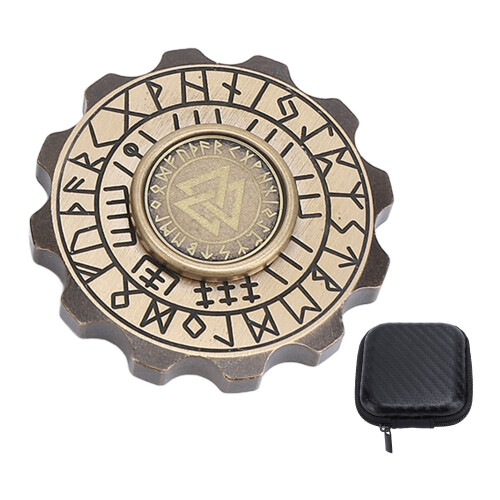 Brass Decompression Fingertip Gyroscope Stress Relief Toy 4.6cm 2