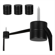 3-pakning takkroker for taklamper, takkroker, svart