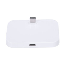 Supporto per caricabatterie di tipo C, stazione di ricarica USB-C per telefono cellulare, argento