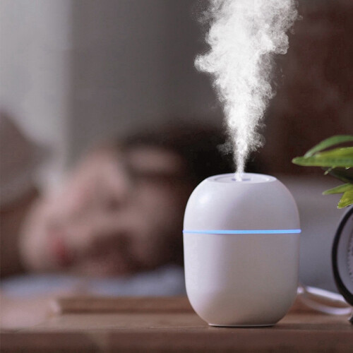Air Humidifier USB 220Ml Portable Mist Diffuser for Office Car, White 2