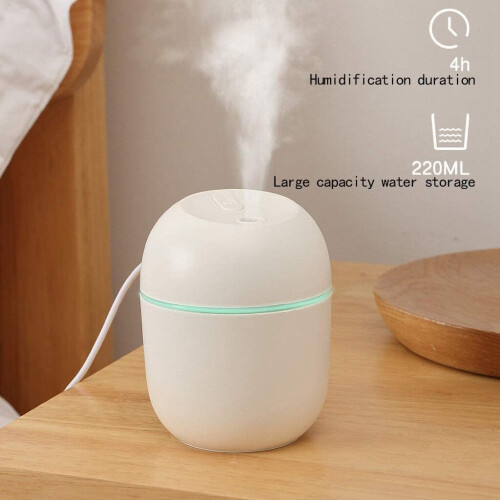 Air Humidifier USB 220Ml Portable Mist Diffuser for Office Car, White 1