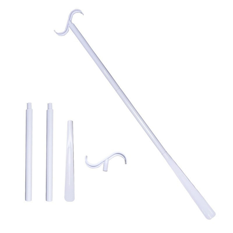 35" Long Handle Shoe Horn for Seniors Adjustable Dressing Aid with Sock Removal Tool Extended Reach Unisex Stick