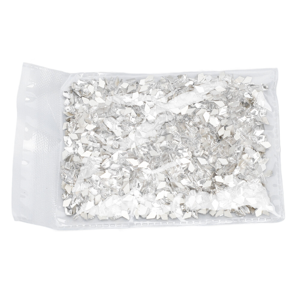 Transparent Sparkling Crystal Nail Art Rhinestones Set, Flatback ABS for Nail & Makeup