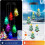 (Christmas Tree) Yard Solar Christmas Tree Wind Chime Lights 11