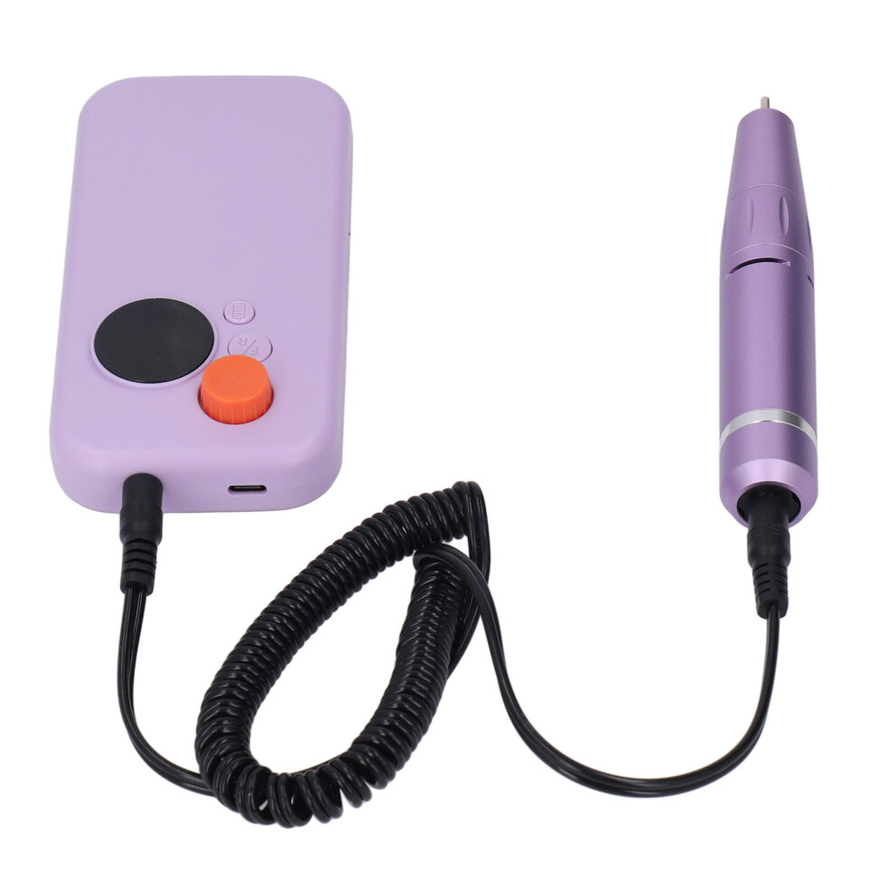 Purple Portable Electric Nail Drill 30000Rpm 2600Mah