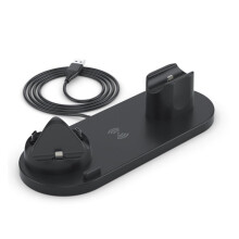 Black Wireless Fast Charging Dock Station for Phones and Multiple Devices, Multi-Device Charging Stand, Compatible with All Models