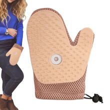 Cat Grooming Glove - Reusable Anti-Static Pet Grooming Mitt for Dogs and Cats, Shedding Control for Indoor and Outdoor Use, Apricot Color