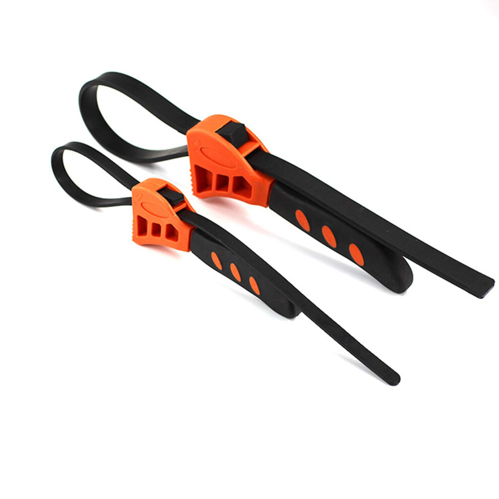 Rubber Belt Wrench Adjustable Oil Filter Removal Tool With Nonslip Handle For Cars, Trucks, And Tractors (Small Size) 6038364264718