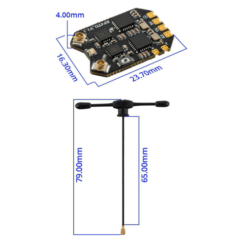 RP4TD ELRS 2.4g Diversity Receiver Fpv Dual Antenna Remote Navigation 2