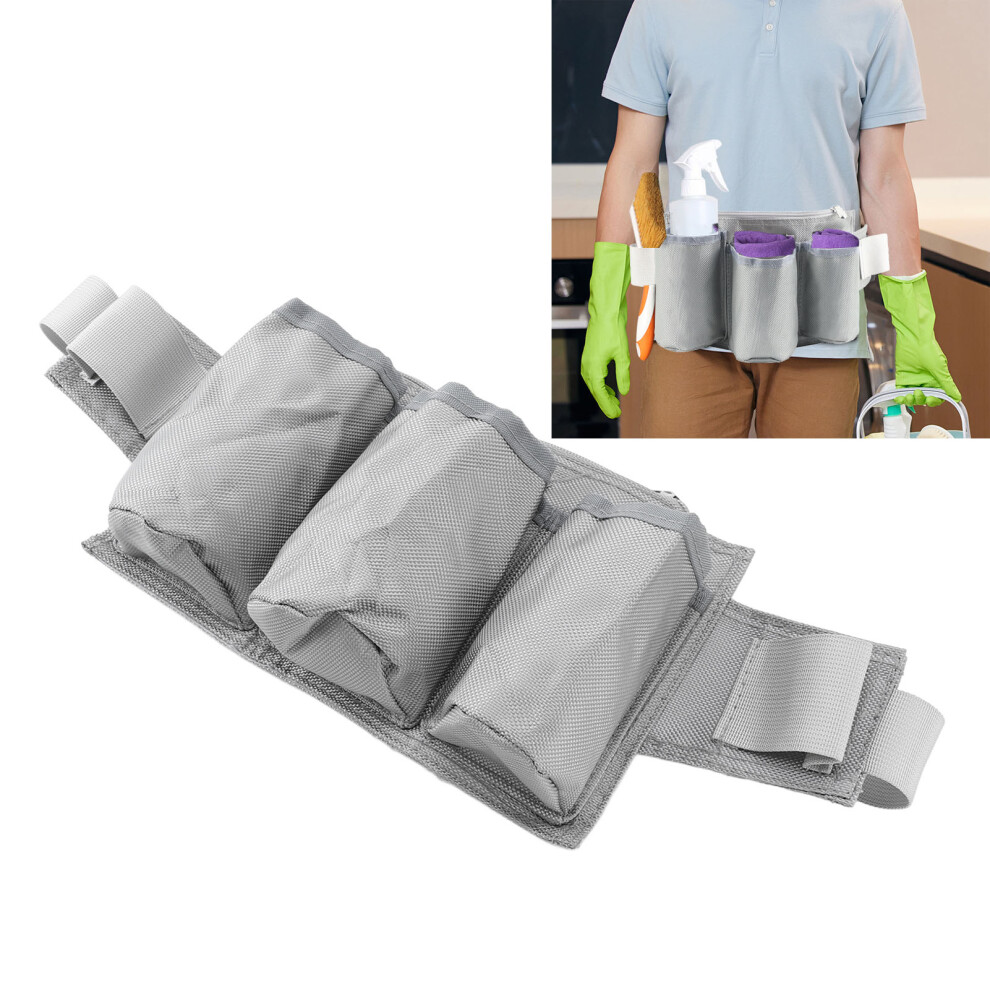 Waterproof Oxford Fabric 3-Pocket Electrician Tool Belt Organizer Gray 9411348530707