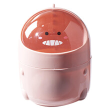 Trash Can Desk Small Bin Lightweight Multi-Purpose Storage Box for Bedroom, Office, or Bathroom, Durable Plastic Design