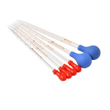 School Home Liquid Droppers Kit 6 Pcs Glass Tube Silicone Mold 0.5ml-10ml with Red Blue Caps for Essential Oils
