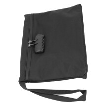 Geruchsneusselige PVC-Tasche mit Schloss 30x20x5,5 cm Reisezubehör Aufbewahrung Schwarz
