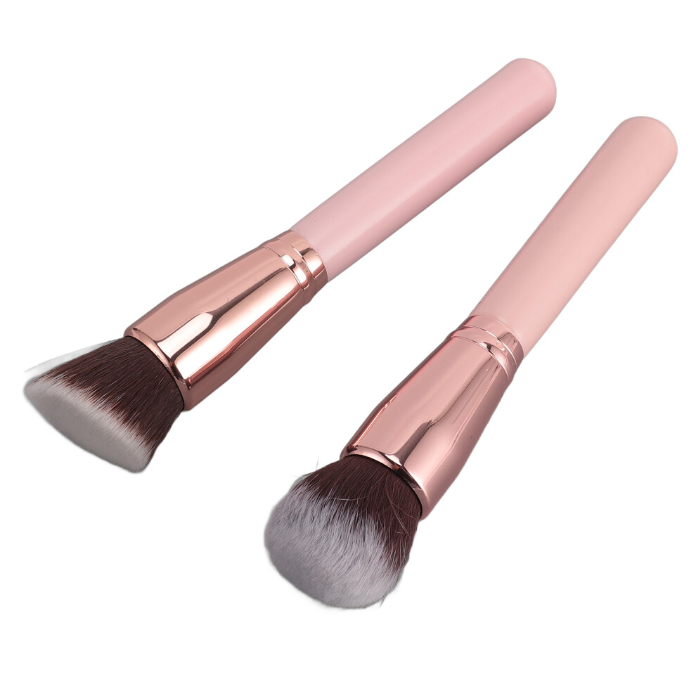 Dustproof 2pcs Portable Makeup Brush Organizer Set with Solid Wood Handles