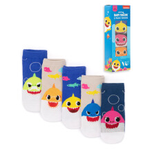 (3-5.5 UK Child) Baby Shark Calf Socks Set of 5 (Unisex Kids Multicoloured)