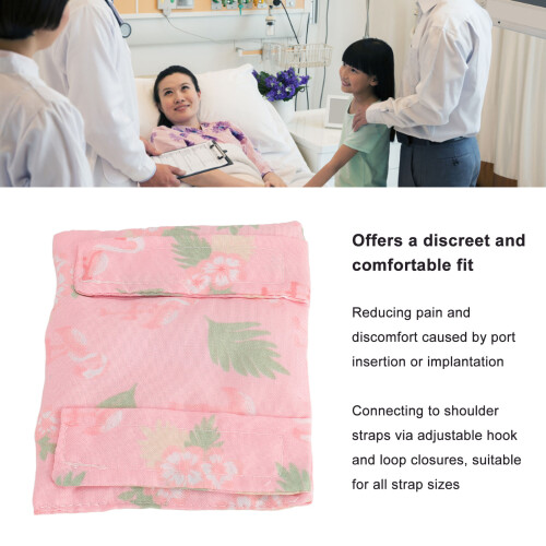 2 Pcs Post-Surgery Pacemaker Pillow Bra Strap Protection Pink 2