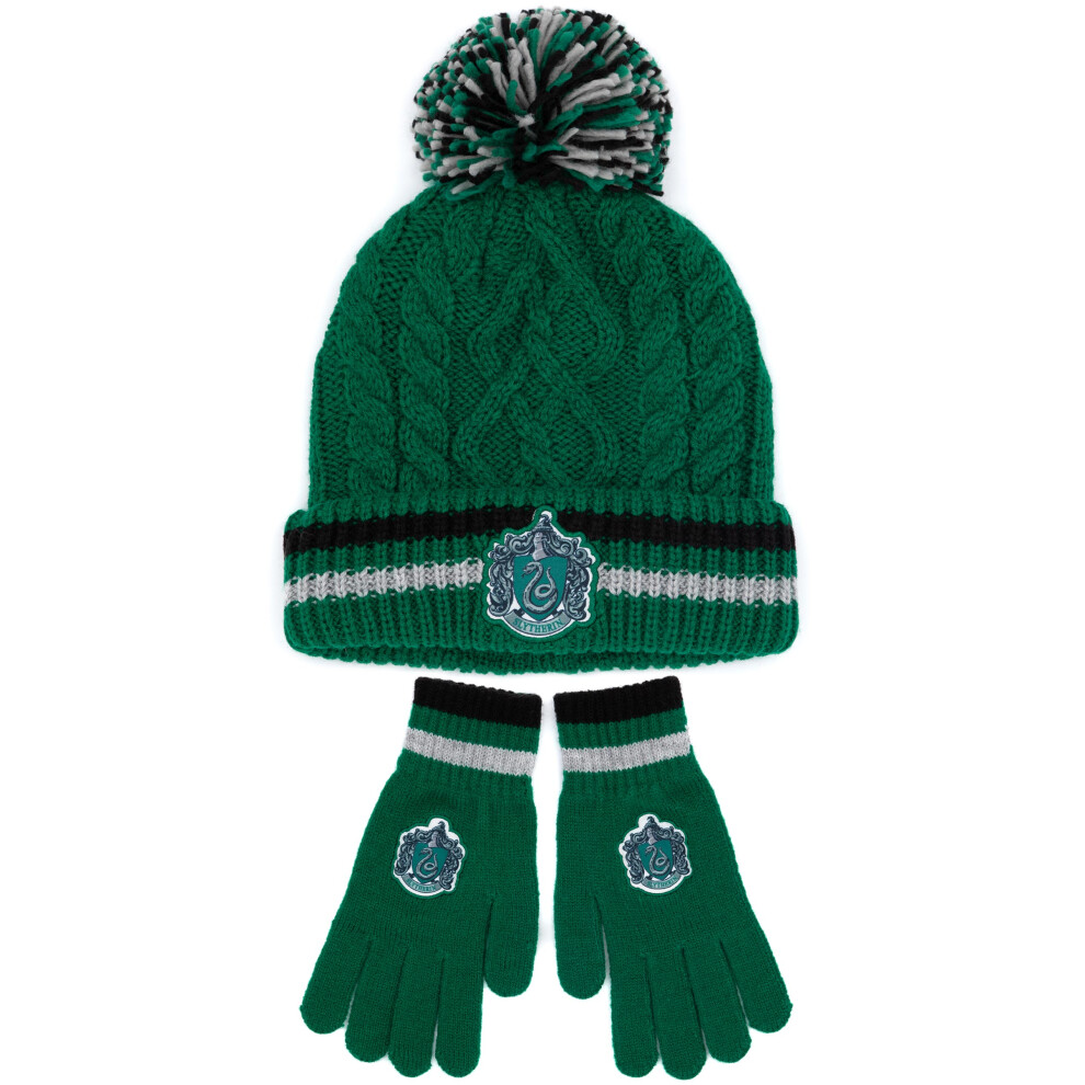 Harry Potter Beanie And Gloves Set (Unisex Green)