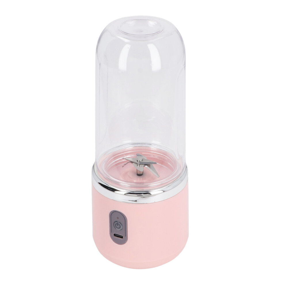 Portable Pink Juicer Cup, 400ml USB Rechargeable Blender, 19.5cm-image-OPC-PKDSJGB-NEW