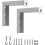 2Pcs Projector Curtain Hanger L-Bracket Mount for Adjustable Projector Screen Mounting Holder Extended Stand 2