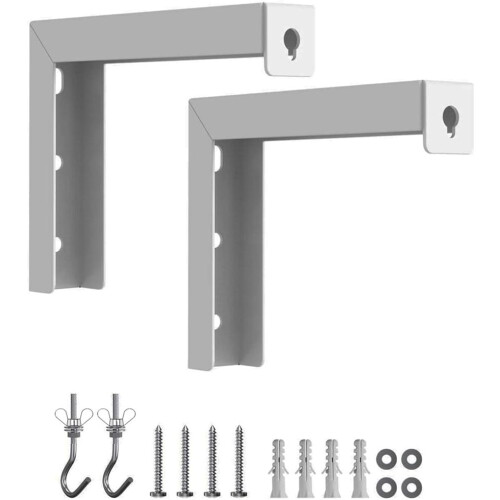 2Pcs Projector Curtain Hanger L-Bracket Mount for Adjustable Projector Screen Mounting Holder Extended Stand 1