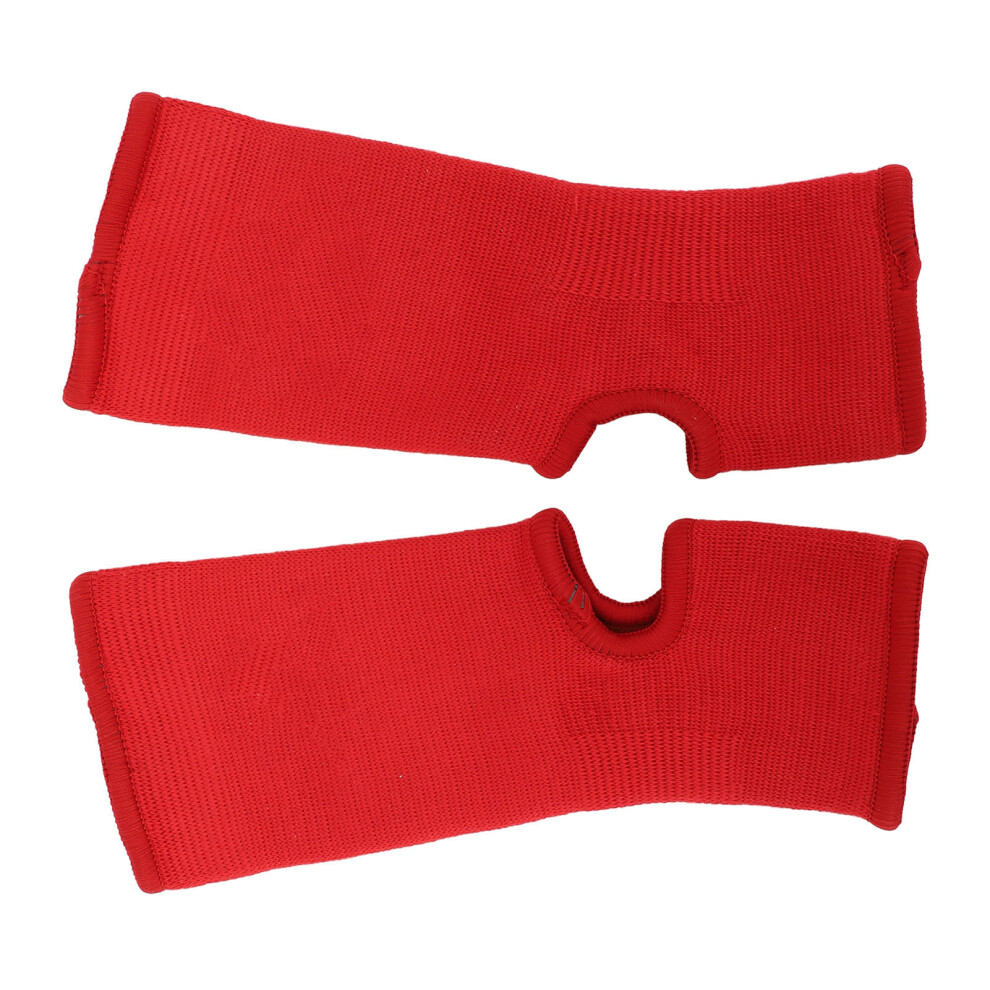 Breathable Ankle Brace Socks Compression Sleeve Red M for Sports