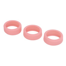 3 pièces de capuchons en silicone pour bagues, rose M, taille 11-13