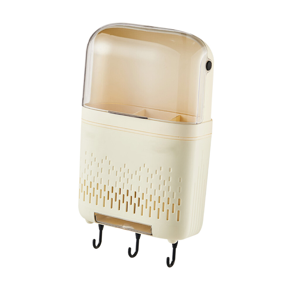 Wall Mounted Plastic Chopstick Holder with Hooks â 34x19x8.5cm-image-OPC-PKDSJZD-NEW