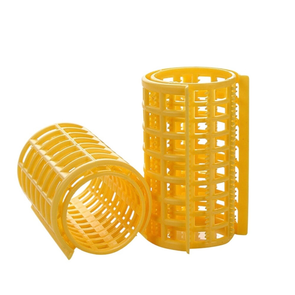 Yellow Hair Rollers Heatless Hair Curler 6Pcs Plastic Lazy Curls 3Cm Root Perm Rods For Bangs Hair Styling Tools