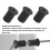 Silicone Cable Routing Kit for Starlink – Black, 3x2.54x4cm 4