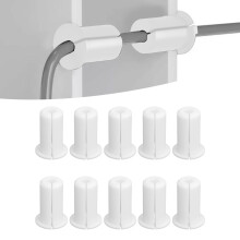 10 pezzi Kit di instradamento dei cavi in silicone diametro 0,75 pollici Bianco