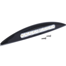 RV Porch Awning Light 12V 24V Waterproof LED Lamp with 12 Brightness Bulbs for Motorhome Boat Trailers Black