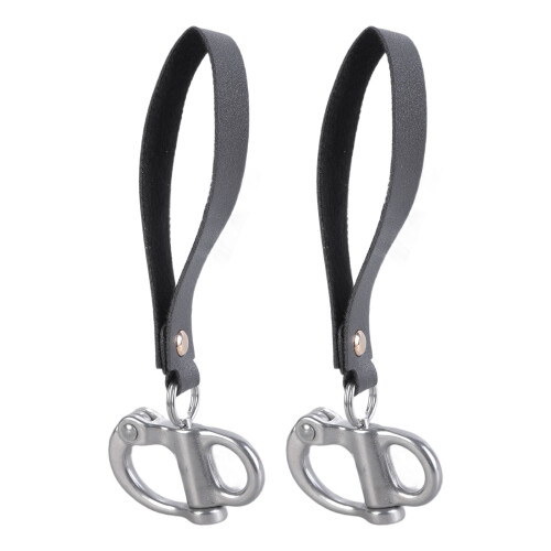 2Pcs SCBA Mask Quick Release Shackle with Leather Handle for