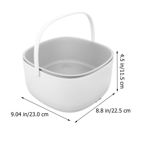Double Layer Ultrasonic Kitchen Strainer Washing Basket 1