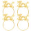 Napkin Buckle Elegant Style Table Decoration 4pcs 3