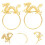 Napkin Buckle Elegant Style Table Decoration 4pcs 4