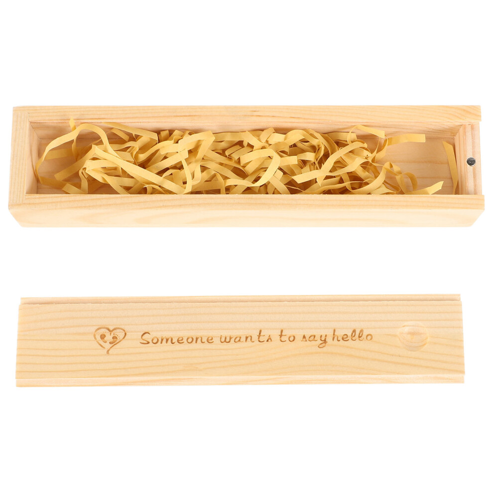 Pregnancy Test Keepsake Box Wooden Case With Lid Totority