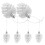 6pcs Frosted Pine Cones with String for Xmas Tree Decor 1