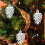 6pcs Frosted Pine Cones with String for Xmas Tree Decor 6