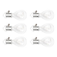 6 Pcs Solar Powered Pendant Lamp Hanging Lights Outdoor Led Bulb