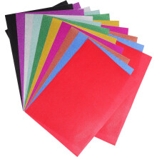 20 Sheets Glitter Papers Self Adhesive Sticky Greeting Card