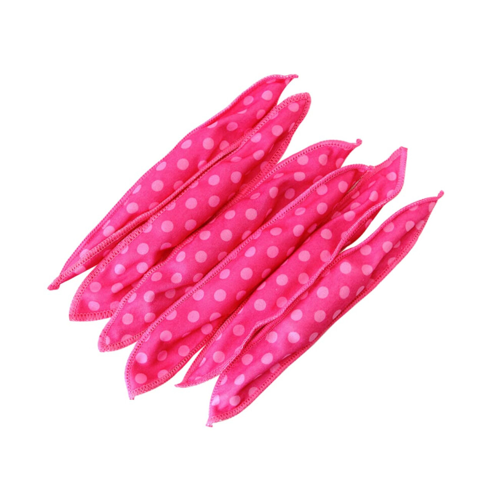 30pcs Heatless Curler Rollers - DIY Hair Curlers, Soft Sponge Rollers for No Heat Curls, Rosy Color, Ideal for All Hair Types