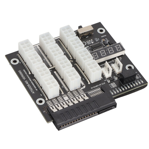 Mining GPU Breakout Board 12 Port 6Pin LED Voltage 2