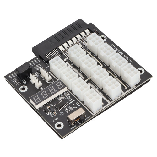 Mining GPU Breakout Board 12 Port 6Pin LED Voltage 1